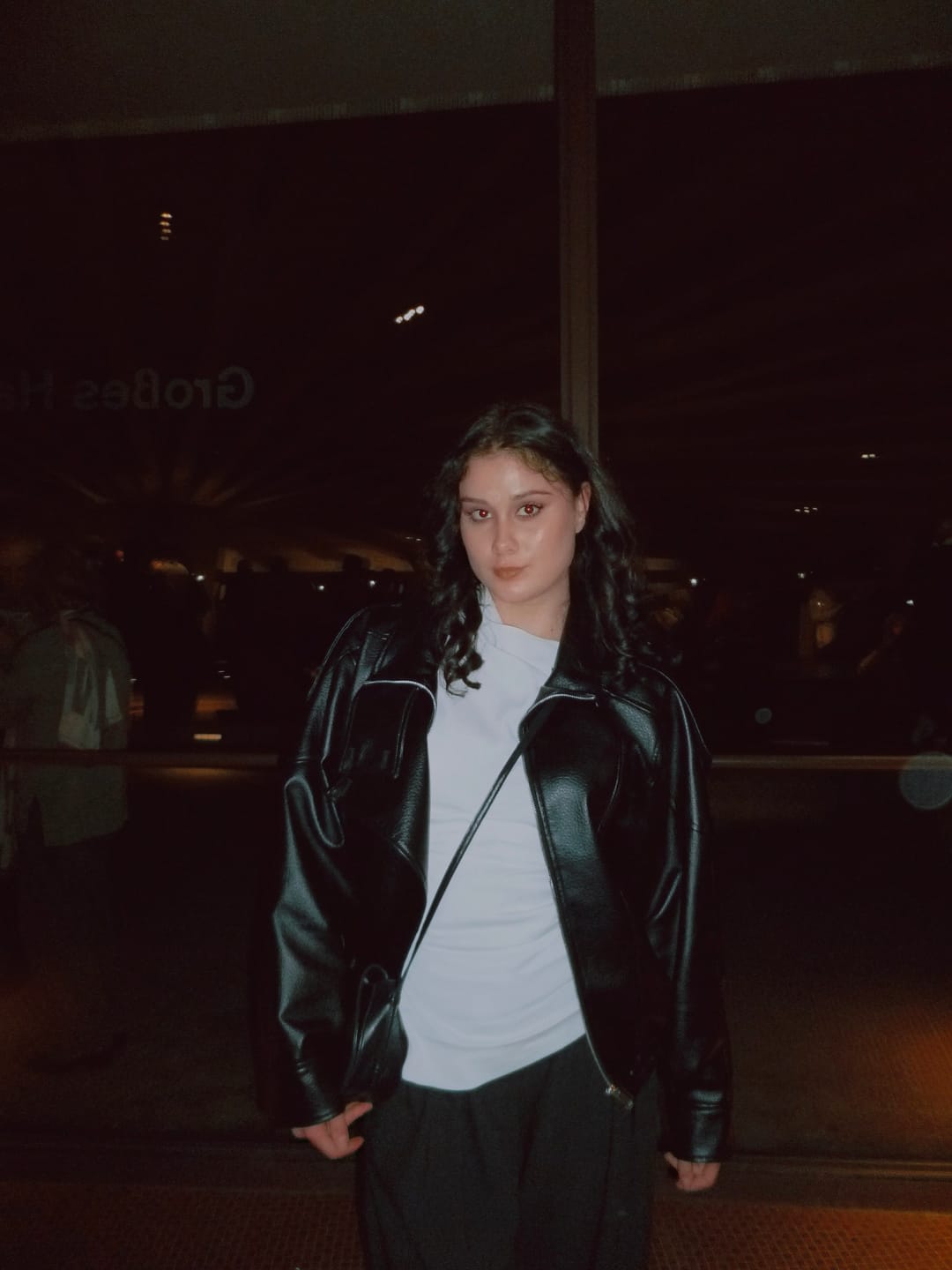 Customer photo review of Carla Asymmetrical Leather Jacket