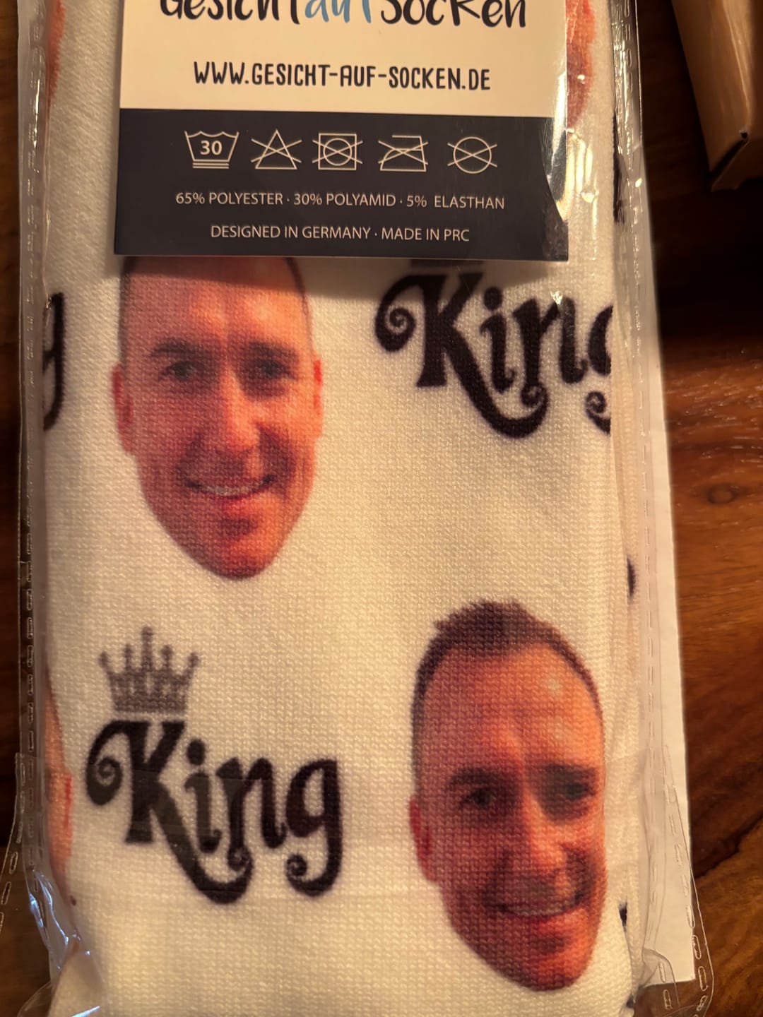 Customer photo review of Personalisierte King Socken