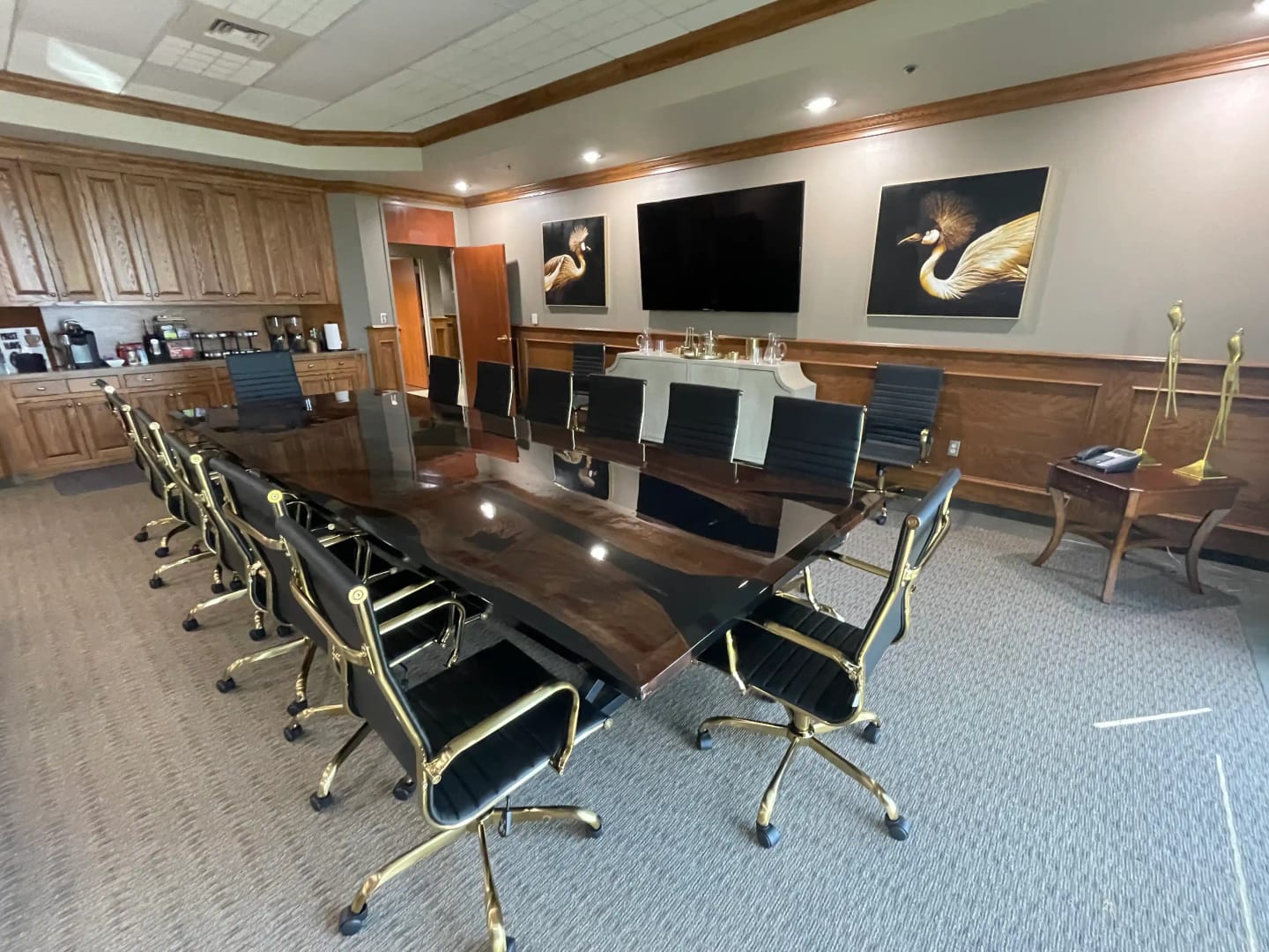 Customer photo review of Custom Black Walnut Wood River Resin Epoxy Table CT50