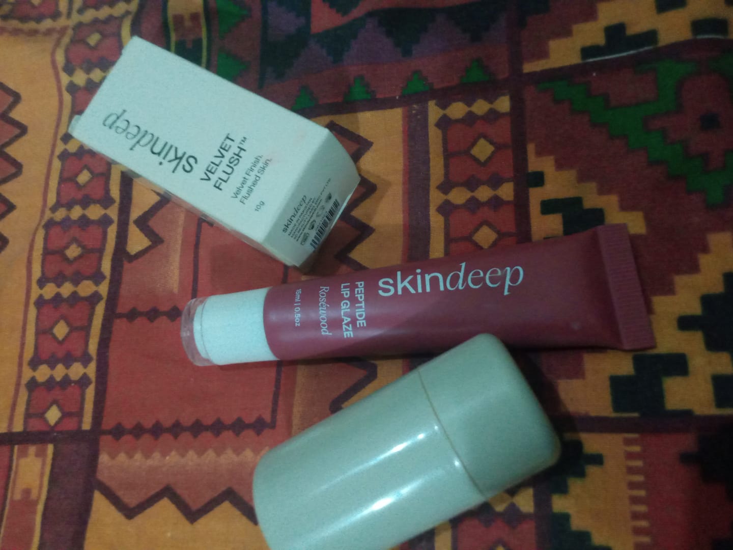 Customer photo review of VELVET FLUSH - Lip+Cheek Blush