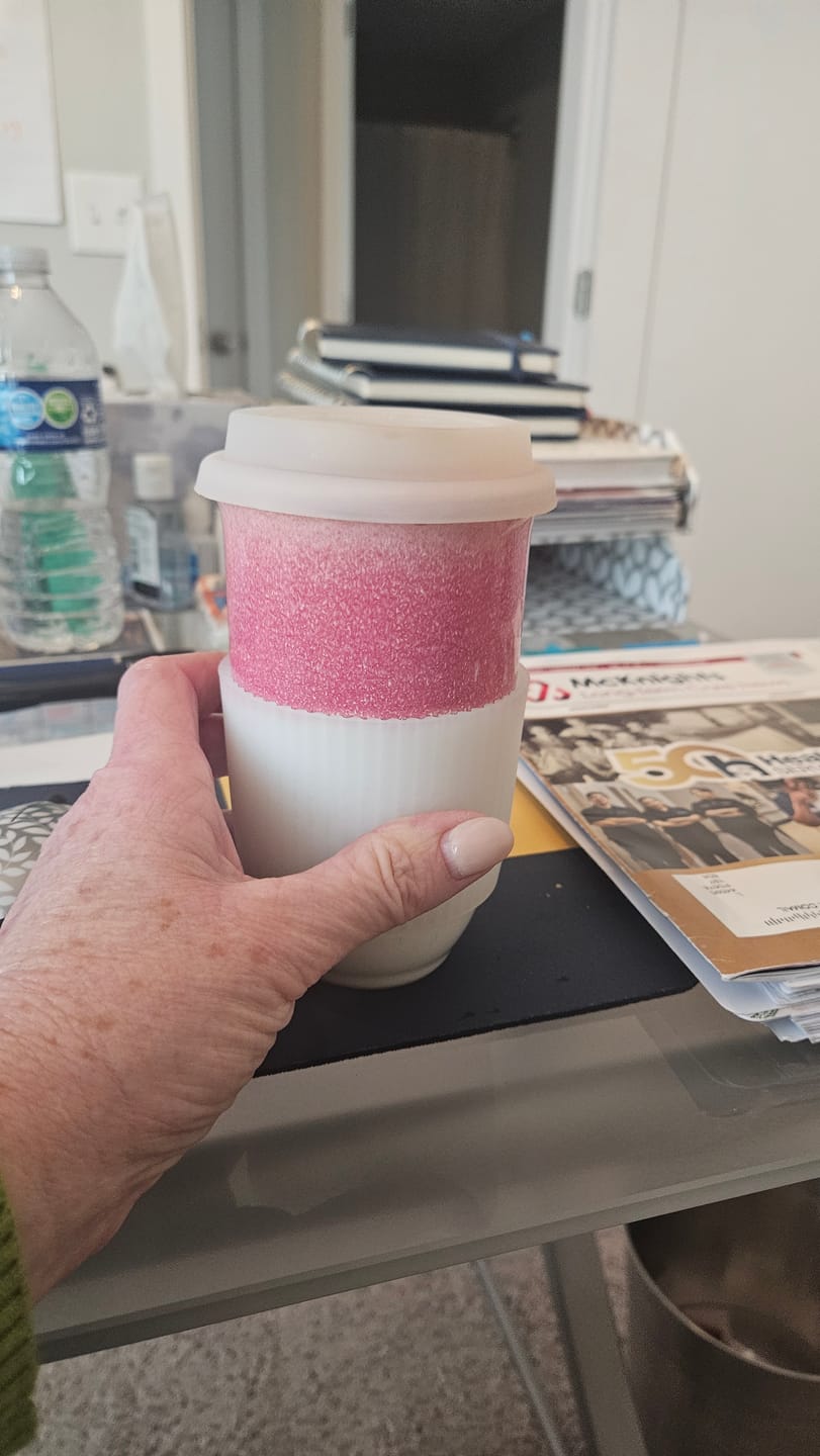 Customer photo review of Pink Mug - 16oz