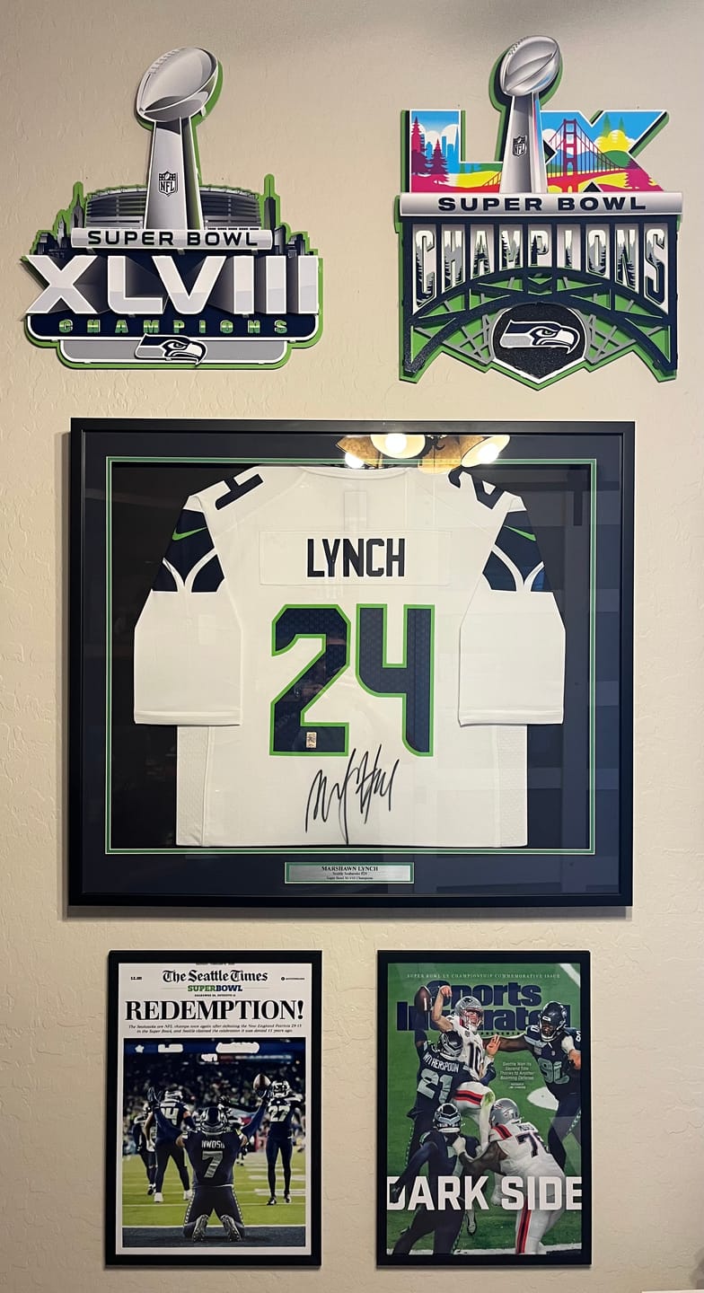 Customer photo review of Seattle Seahawks Super Bowl XLVIII CHAMPIONS! 3D Metal Wall Art