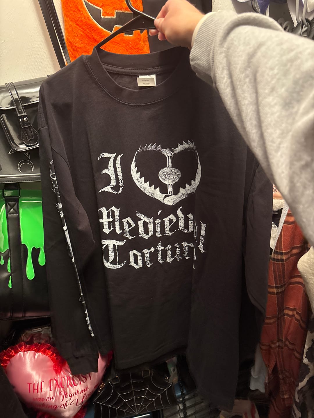 Customer photo review of I 🖤 Medieval Torture Long Sleeve