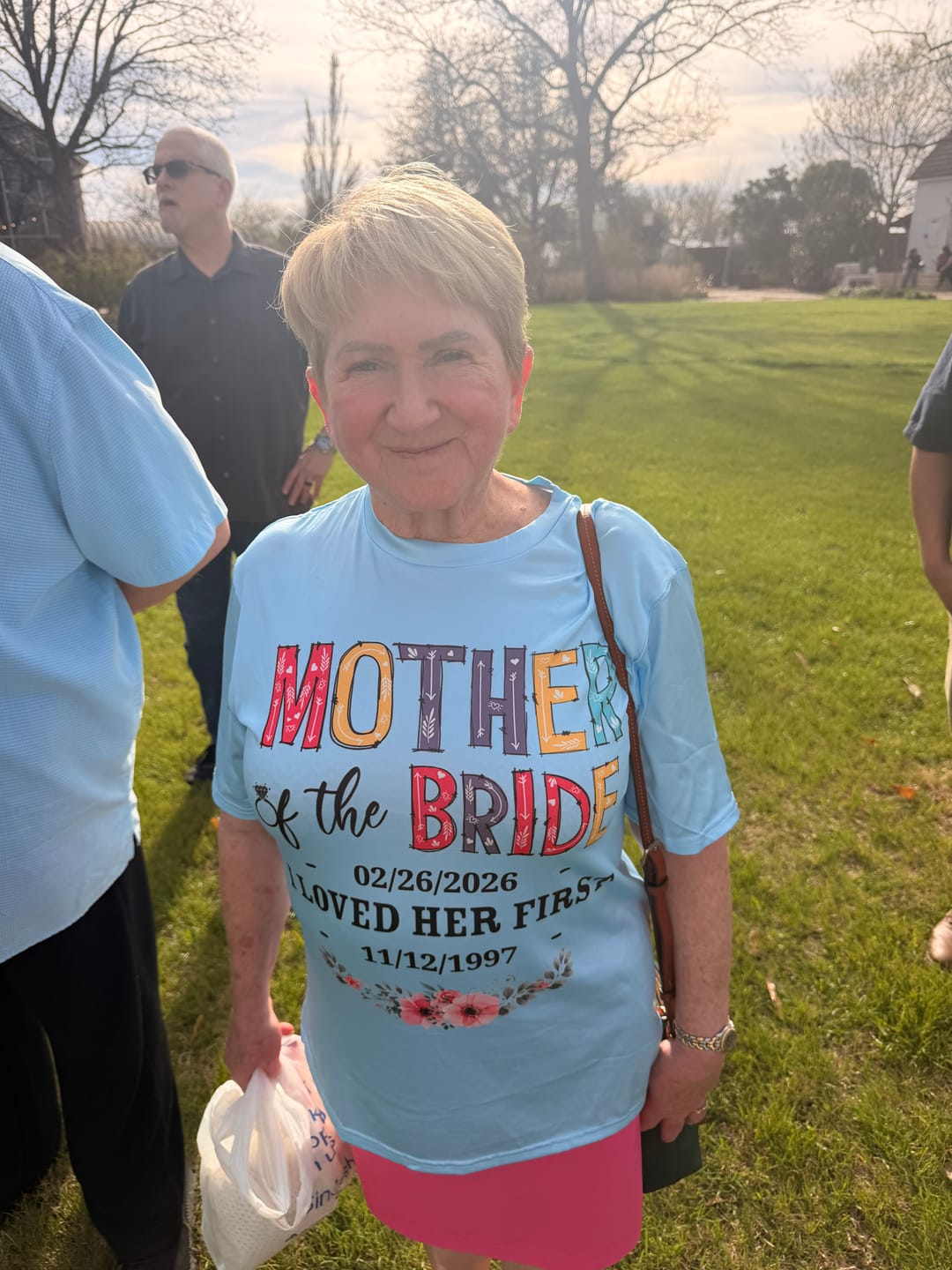 Customer photo review of Mother Of The Bride I Loved Her First Custom Wedding Date And Birth Date Shirt Gift For Mom