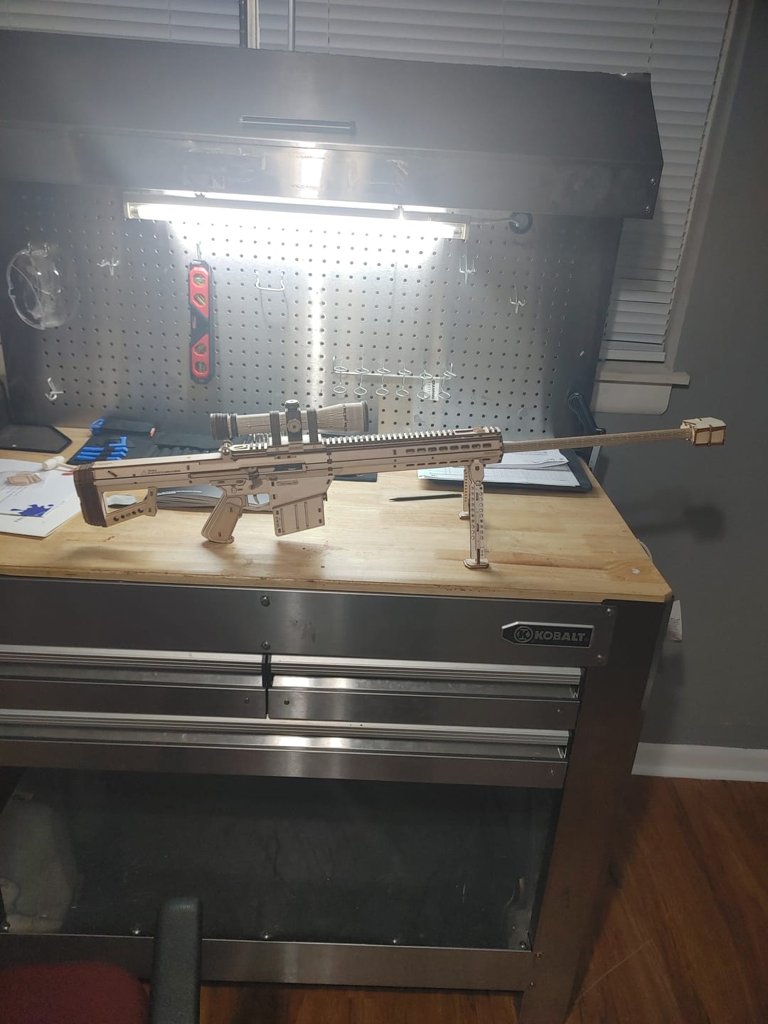 Customer photo review of Rokrgeek Barrett M82A1 3D Wooden Gun Model