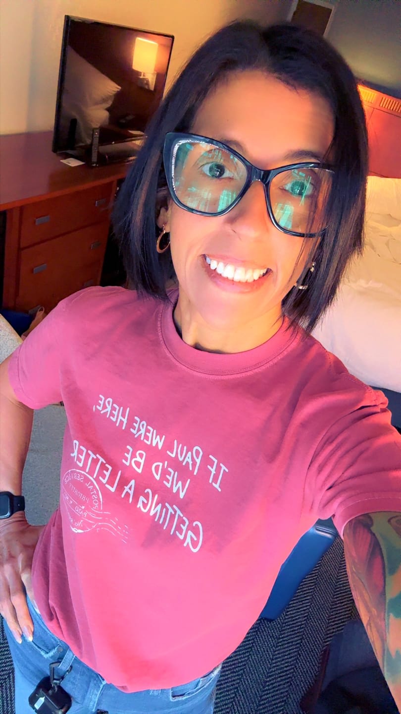 Customer photo review of Paul's Letter T-shirt
