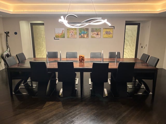 Customer photo review of Custom Black Walnut Wood River Resin Epoxy Table CT50