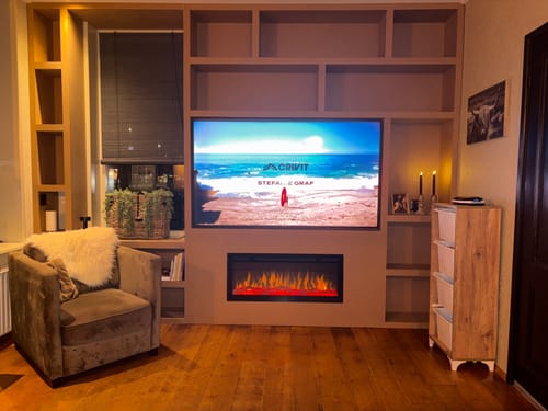 Customer photo review of EVIQ Elektrische sfeerhaard Diamond 42″ inch – 106 cm