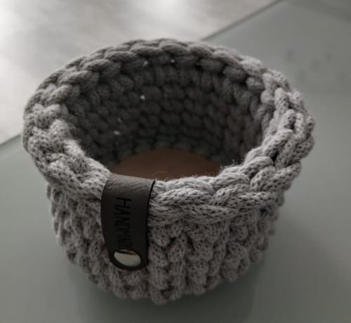 Customer photo review of Label-Set "HANDMADE" - Grau - CS0018 - für Häkelkörbe etc.