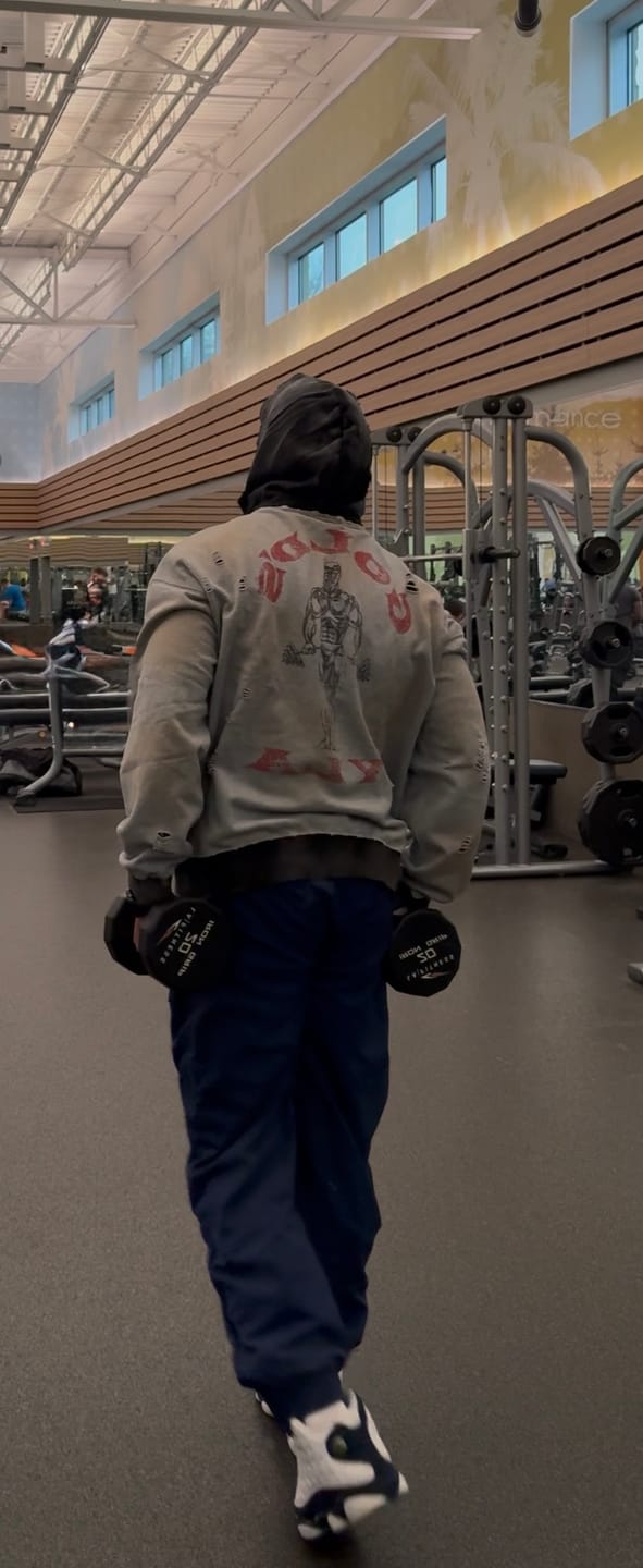 Customer photo review of 5168 - Gold's Iron Legacy Distress Hoodies