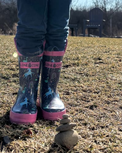 Customer photo review of Unicorn Dreams Rain Boots