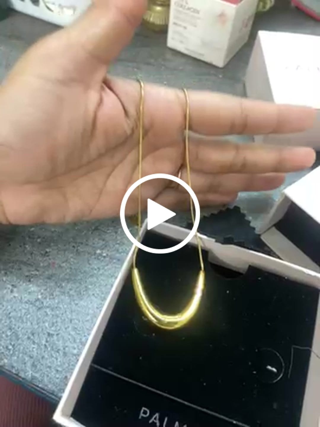 Customer video review of Golden Boomerang Necklace