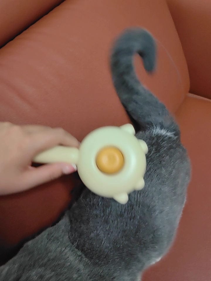 Customer photo review of Cat Grooming Brush with Release Button