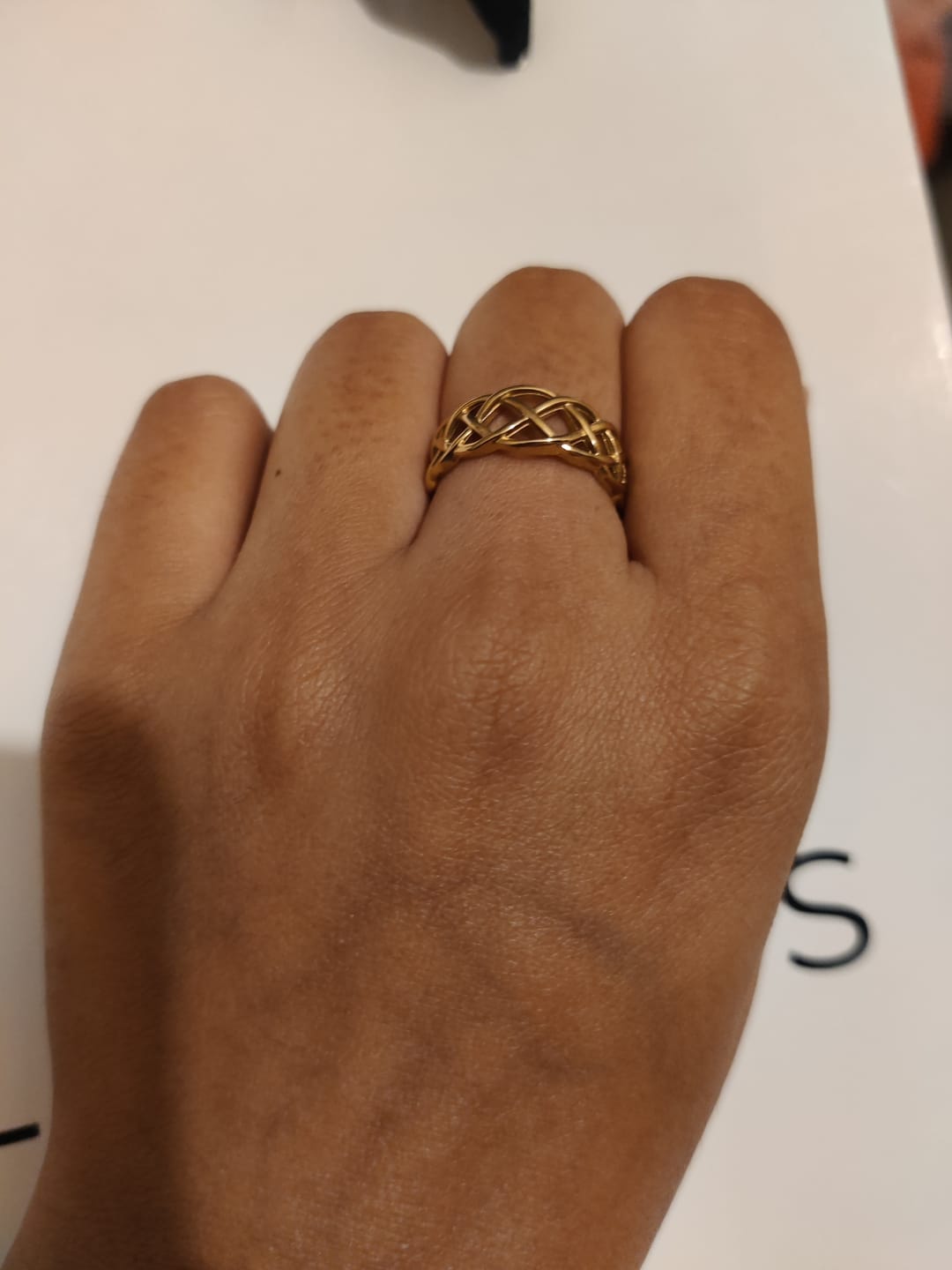 Customer photo review of Woven Harmony Ring