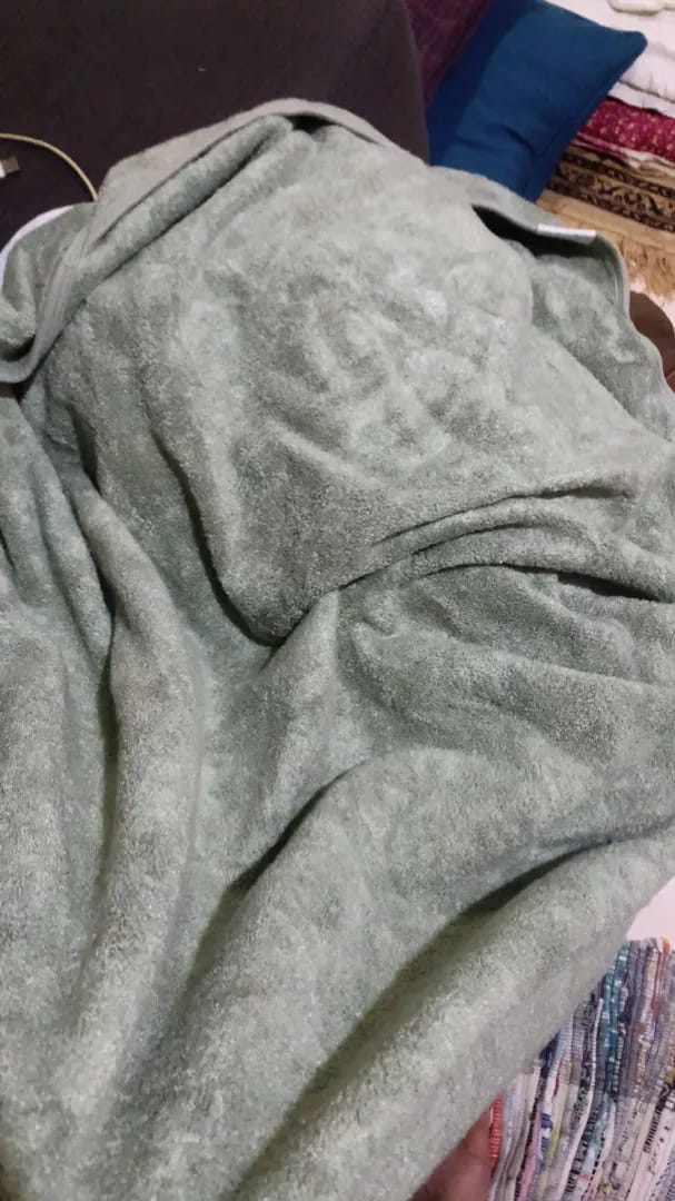 Customer photo review of Hooded Towel (Bamboo-Cotton)