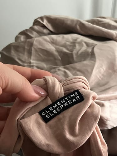 Customer photo review of XL Hair Bonnet Organic Silk