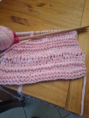 Customer photo review of KNITTING KIT WISTERIA SHAWL