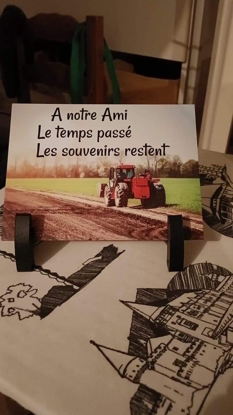 Customer photo review of Plaque Funéraire Agriculteur