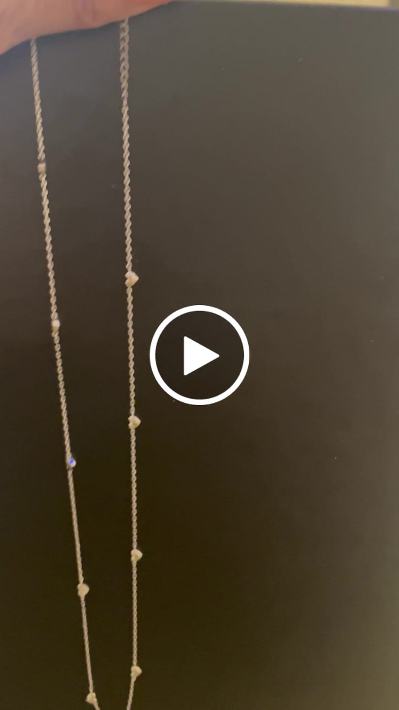 Customer video review of Jane 18k White Gold Plated Heart Station Necklace
