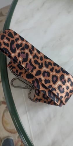 Customer photo review of Big Cat Print Cross Body Strap - wide & adjustable
