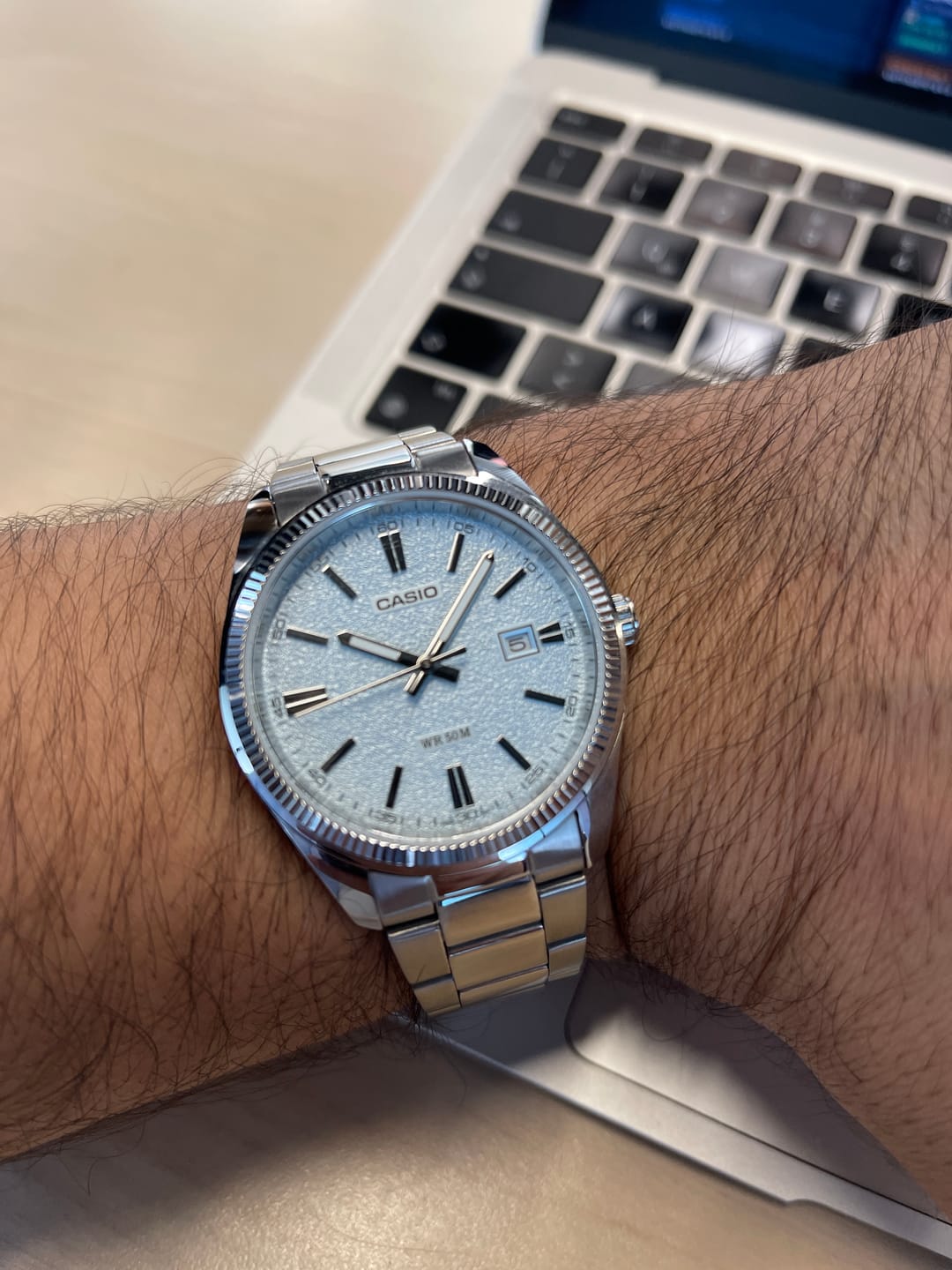 Customer photo review of Reloj Casio Análogo MTP-1302DA-2A2 Celeste 38,5mm