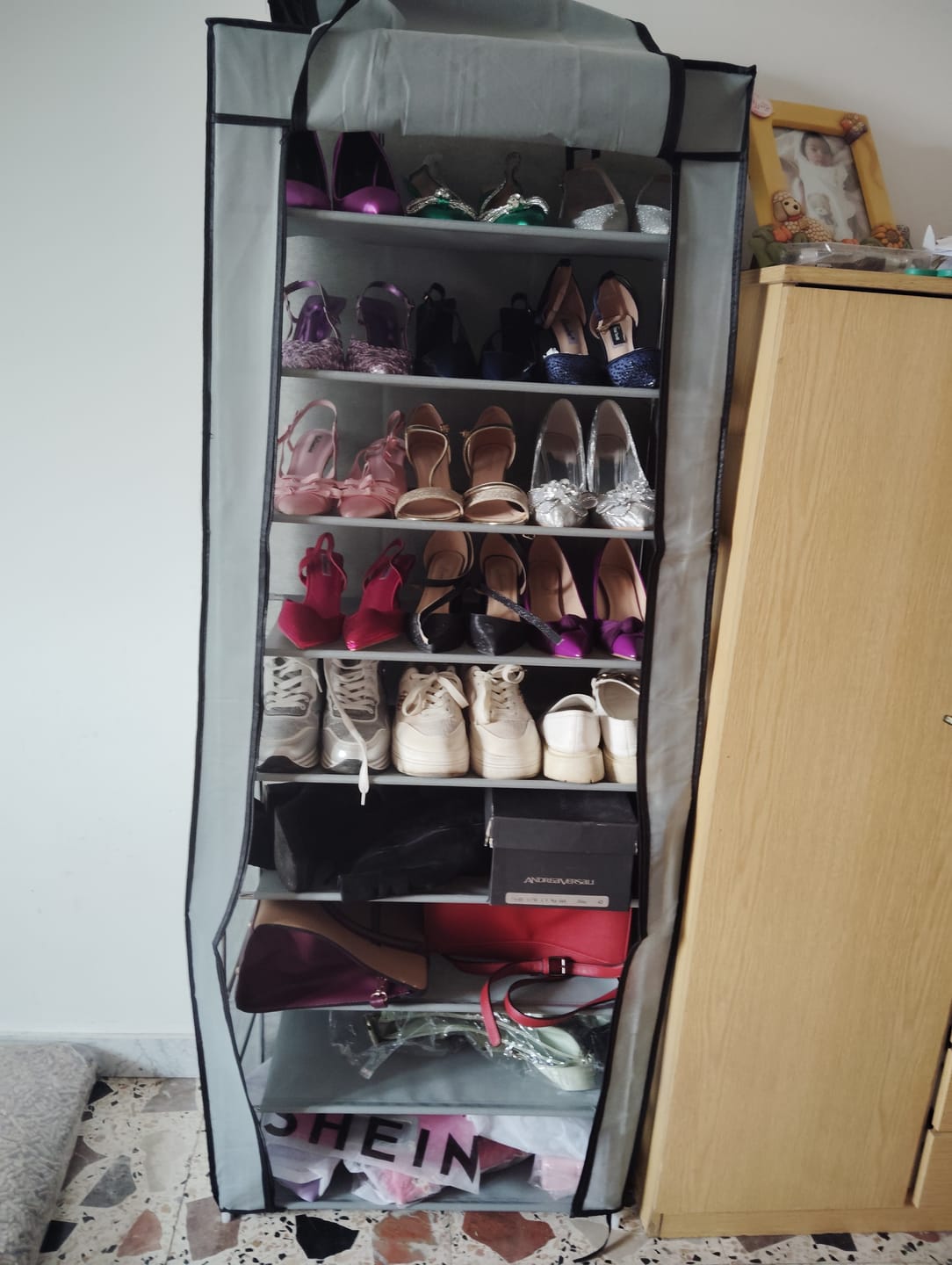 Customer photo review of Scarpiera morbida in tessuto con cerniera 1,60 cm di altezza