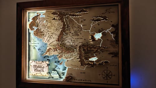 Customer photo review of MIDDLE EARTH™ 3D  WOOD MAP