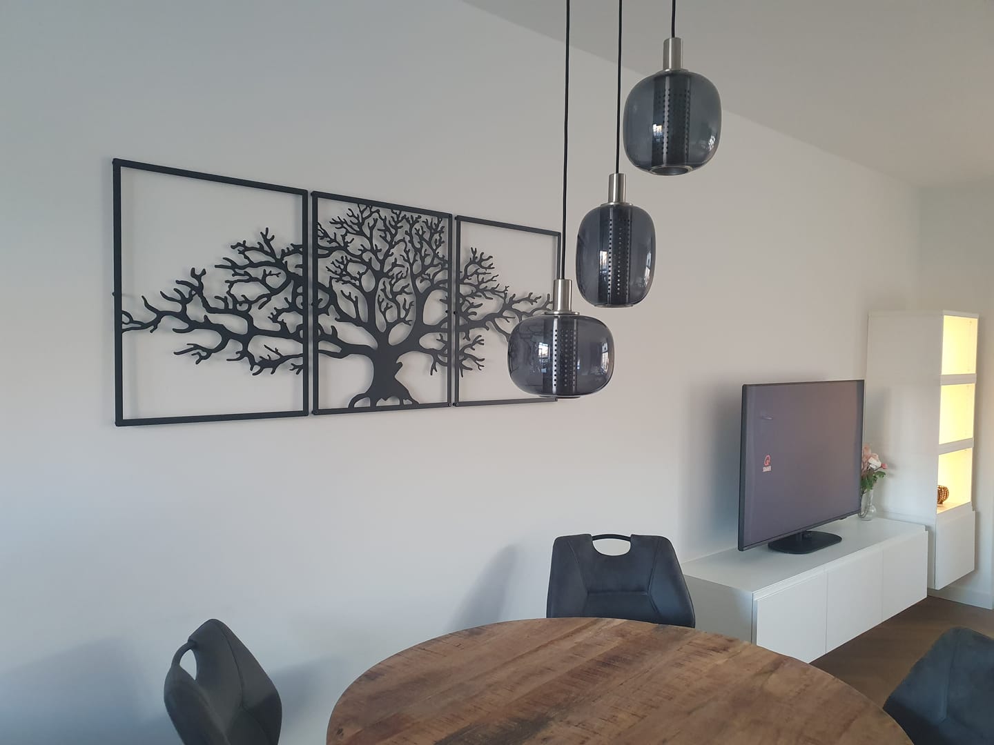 Customer photo review of Décoration murale en métal moderne - Triptyque Arbre De Vie (P01)
