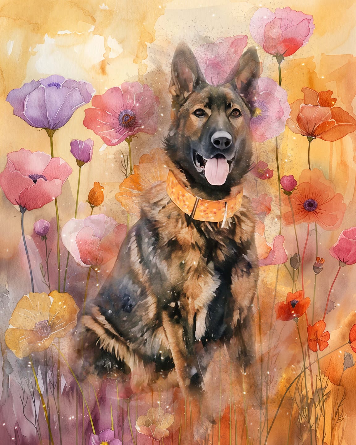 Customer photo review of Custom Watercolor Pet Portrait – BlossomTails