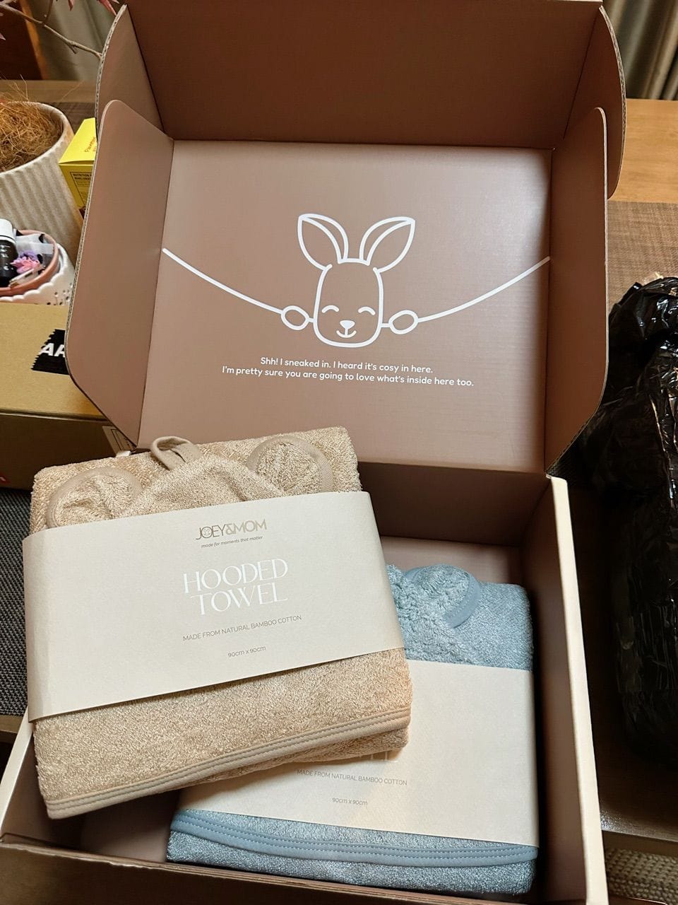Customer photo review of Hooded Towel (Bamboo-Cotton)
