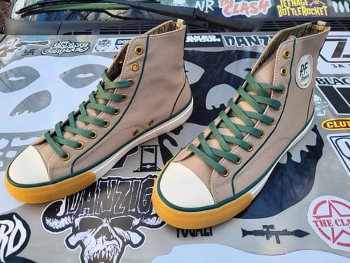 Customer photo review of All-American High-Top Gray/Green