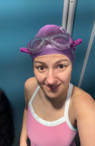 Customer photo review of Raya Onepiece - Cotton Candy/Muse