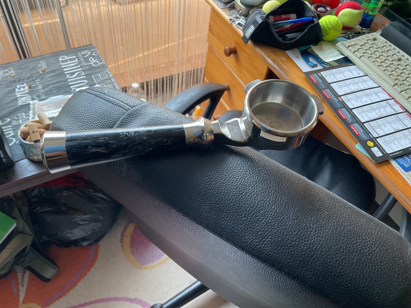 Customer photo review of Italian Handle Bottomless Portafilter