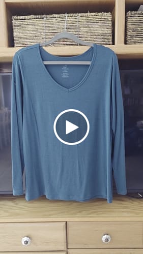 Customer video review of Layla V Neck Top • Final Sale - Riverbank Green