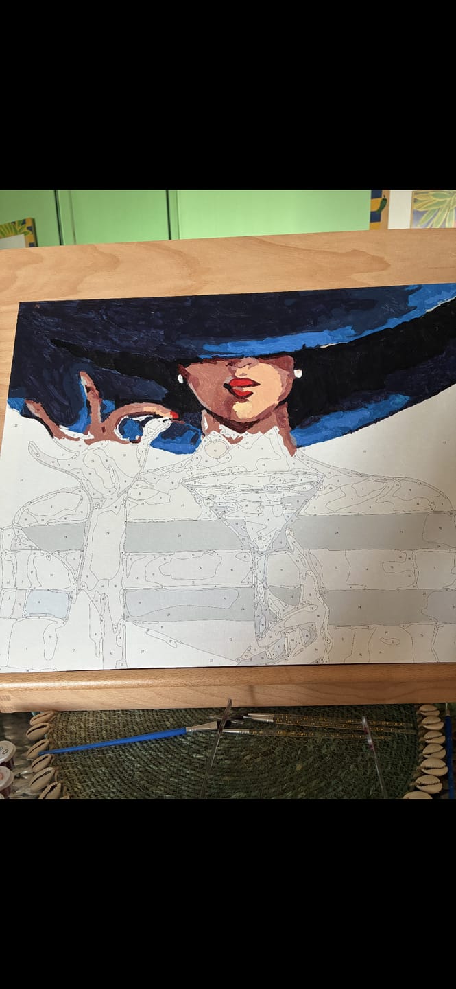 Customer photo review of Woman with a Martini | Paint by Numbers