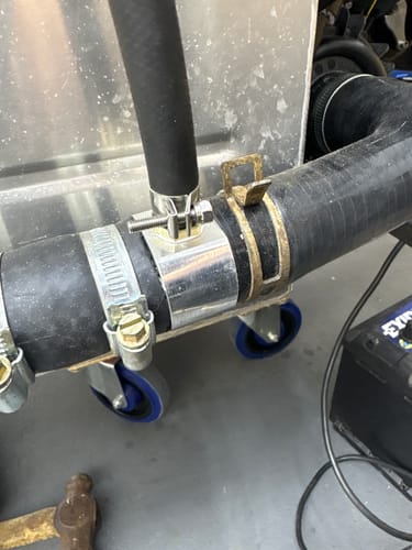 Customer photo review of 1/4 NPT Gold Anodised Aluminium Straight 8mm Hosetail