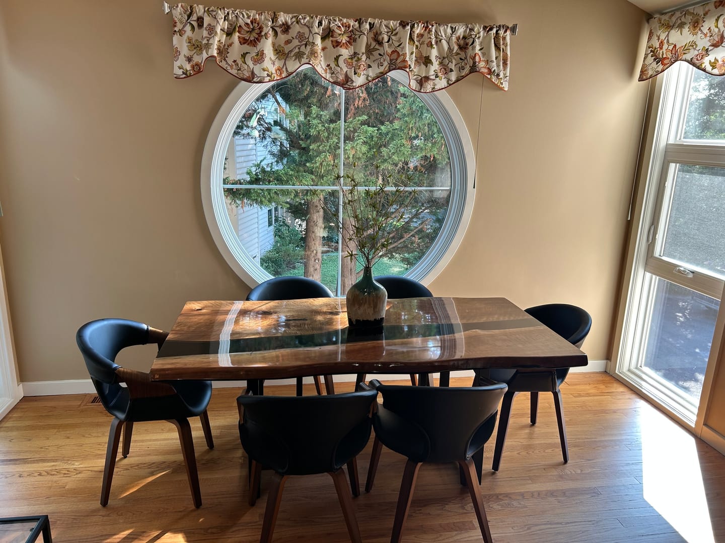 Customer photo review of Custom Black Walnut Wood River Resin Epoxy Table CT50