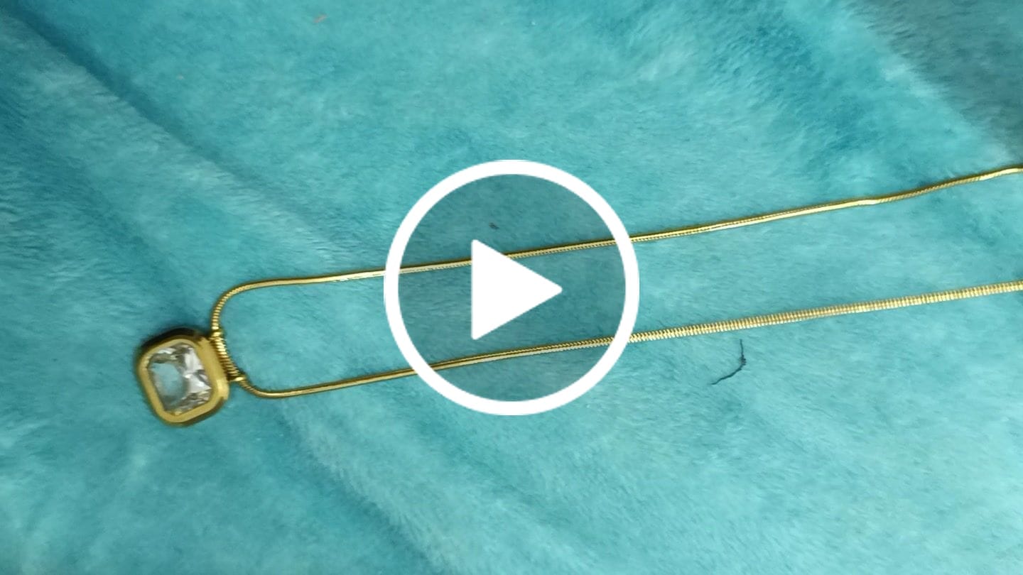 Customer video review of Octagon Diamond Necklace