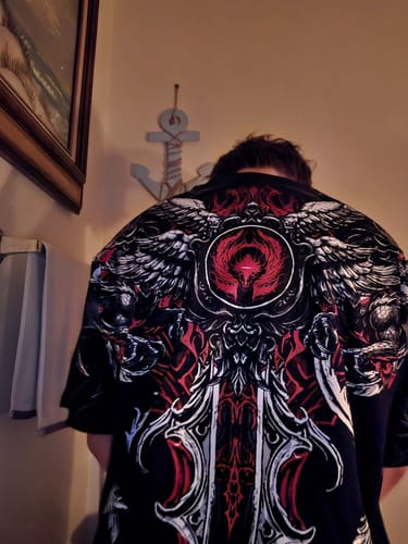 Customer photo review of Seraphim Oversized T-SHIRT [HEAVENLY RED]