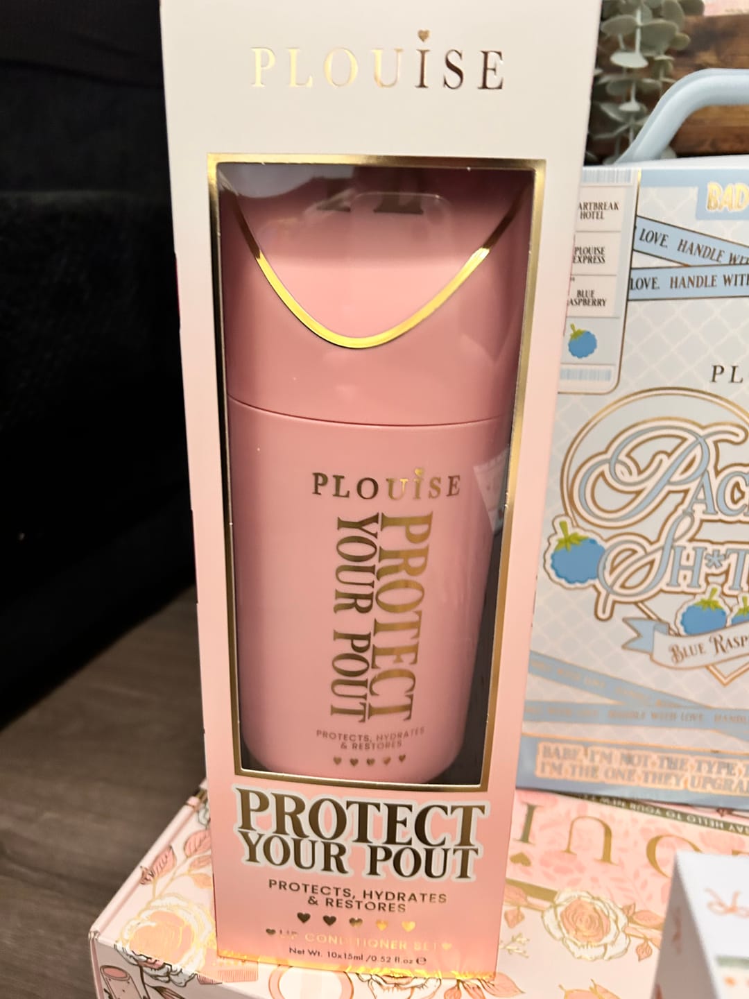 Customer photo review of Protect Your Pout Lip Conditioner XL Gift Set