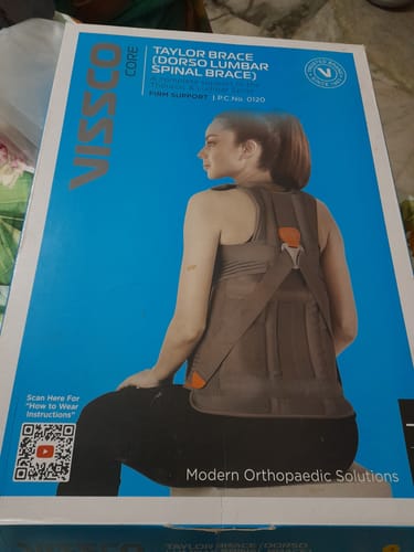 Customer photo review of Dorso Lumbar Spinal Brace (Taylor Brace) | Provides Firm Back Support to the Thoracic & Lumbar Spine (Grey)
