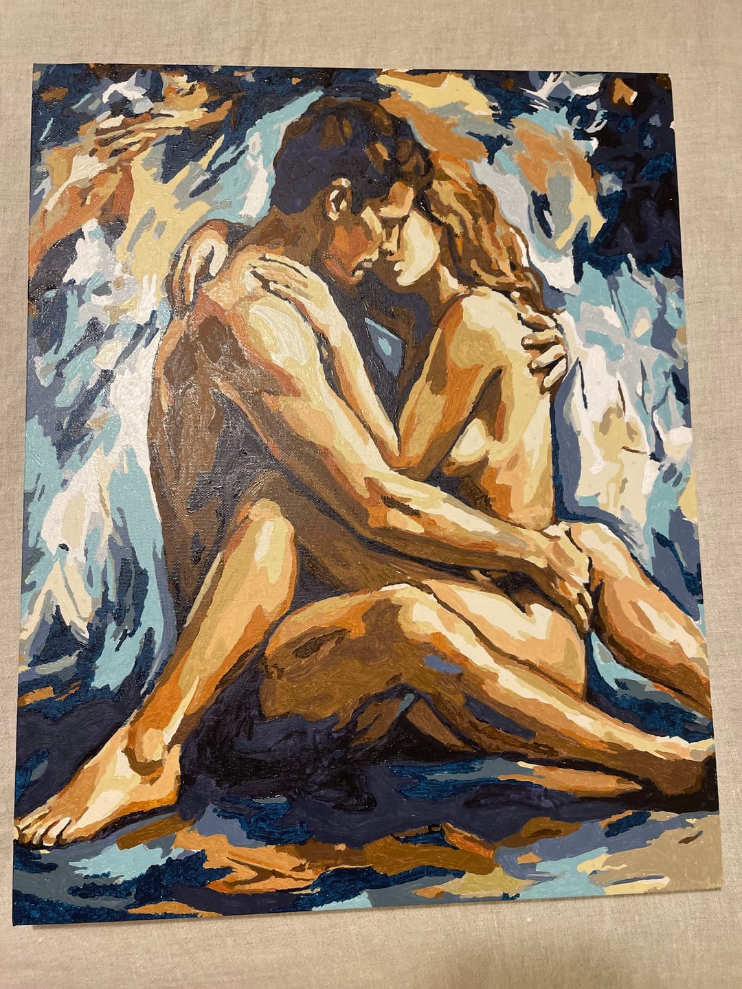 Customer photo review of Sensual Lovers | Paint by Number