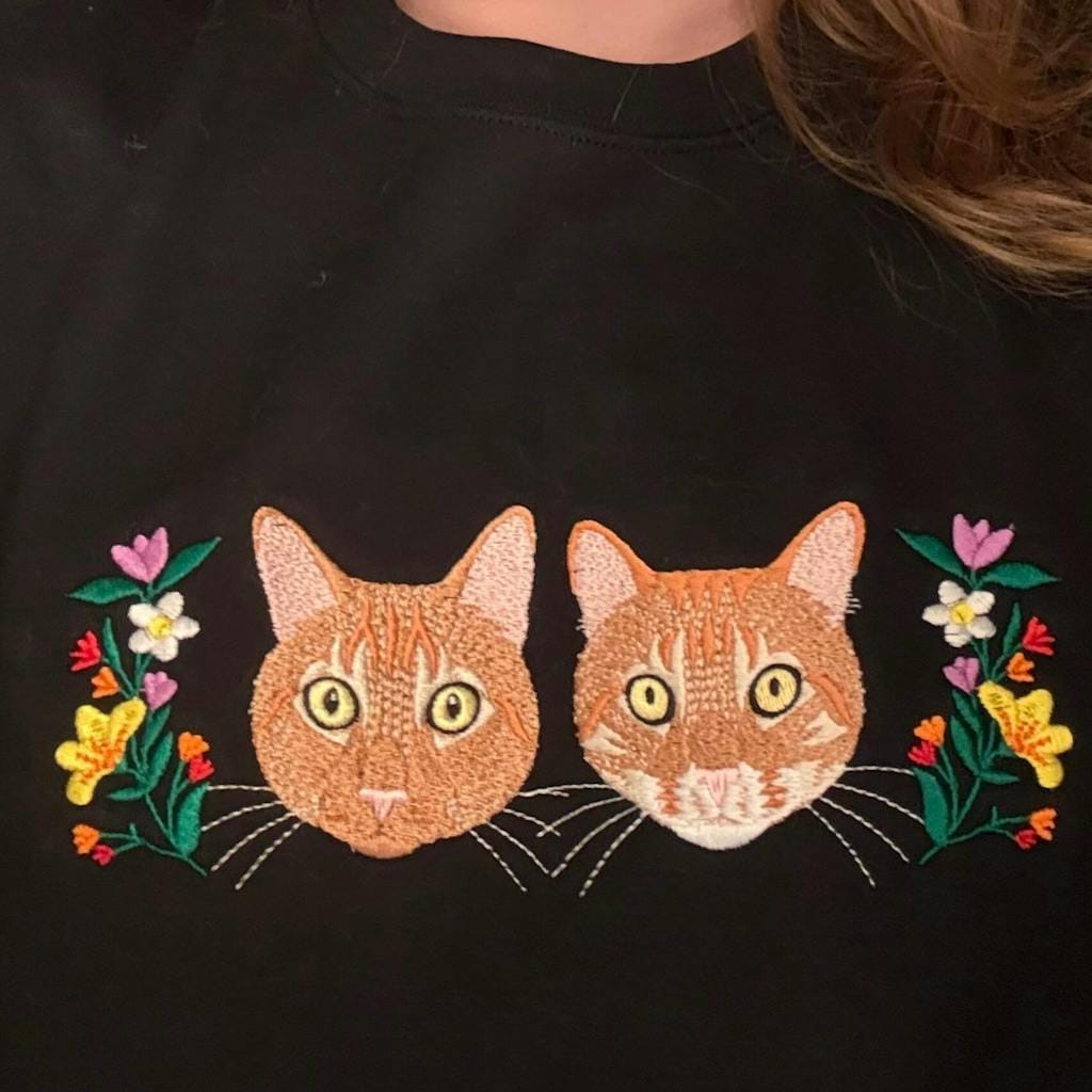 Customer photo review of Mystichot Custom Embroidered Pet Sweatshirt