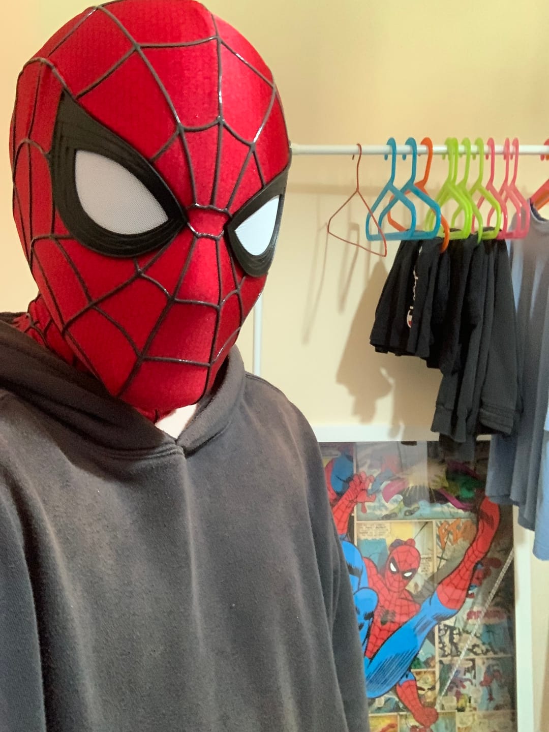 Customer photo review of Spider-Man: Brand New Day Life Size Wearable Mask (Cosplay Version)