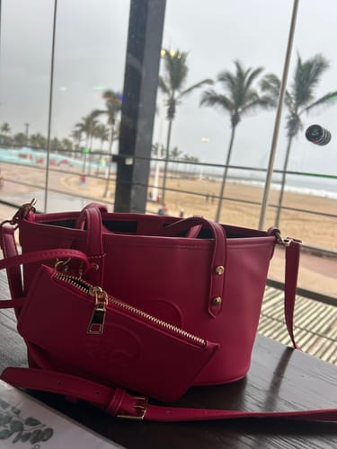 Customer photo review of Pink Mini Tote Bag