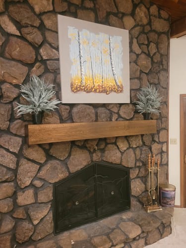 Customer photo review of Rustic Mantels