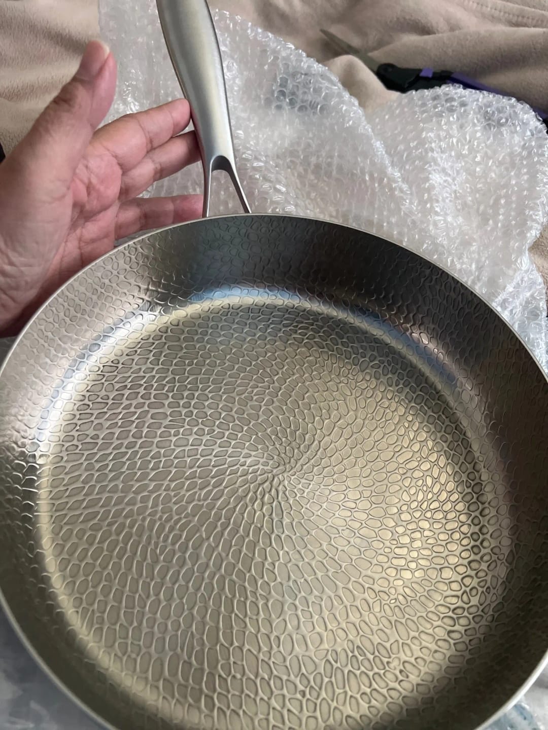 Customer photo review of Gehämmerte Titanpfanne