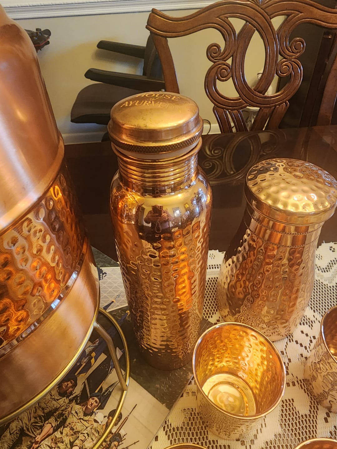 Customer photo review of Himalayan Ayurvedic Pure Copper Bottle