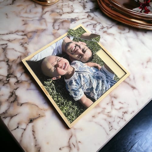 Customer photo review of Wooden Square Puzzle Print