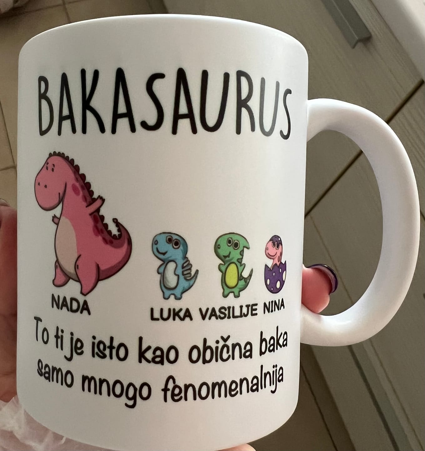 Customer photo review of Bakasaurus šoljica